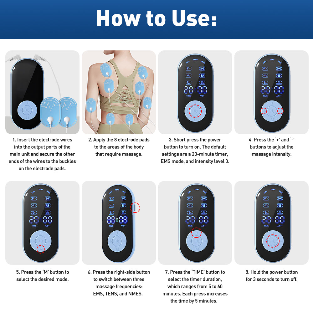 Advanced TENS & (EMS) Electric Muscle Stimulator
