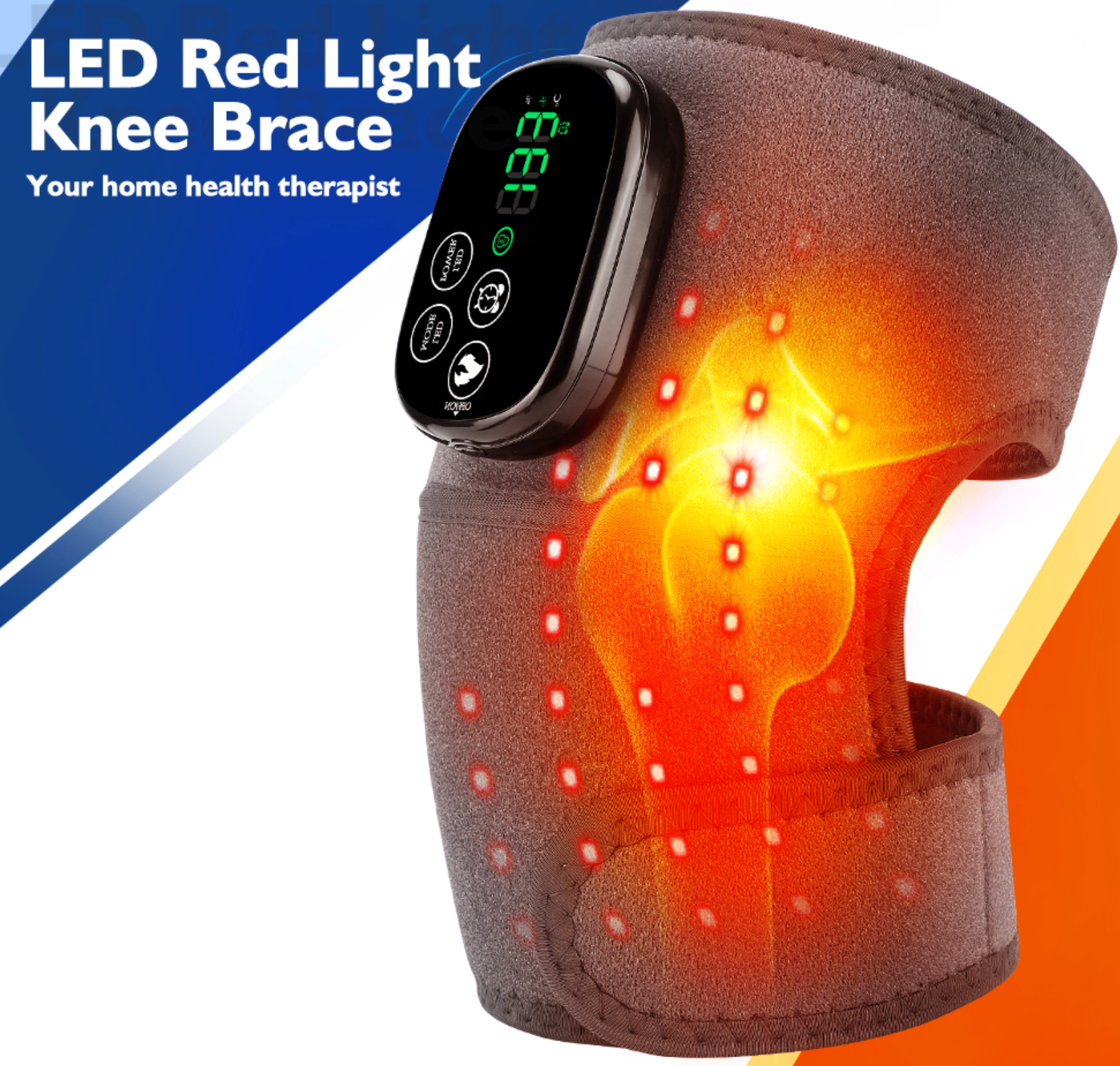 Cordless Knee Massager- Heated Knee Brace Wrap