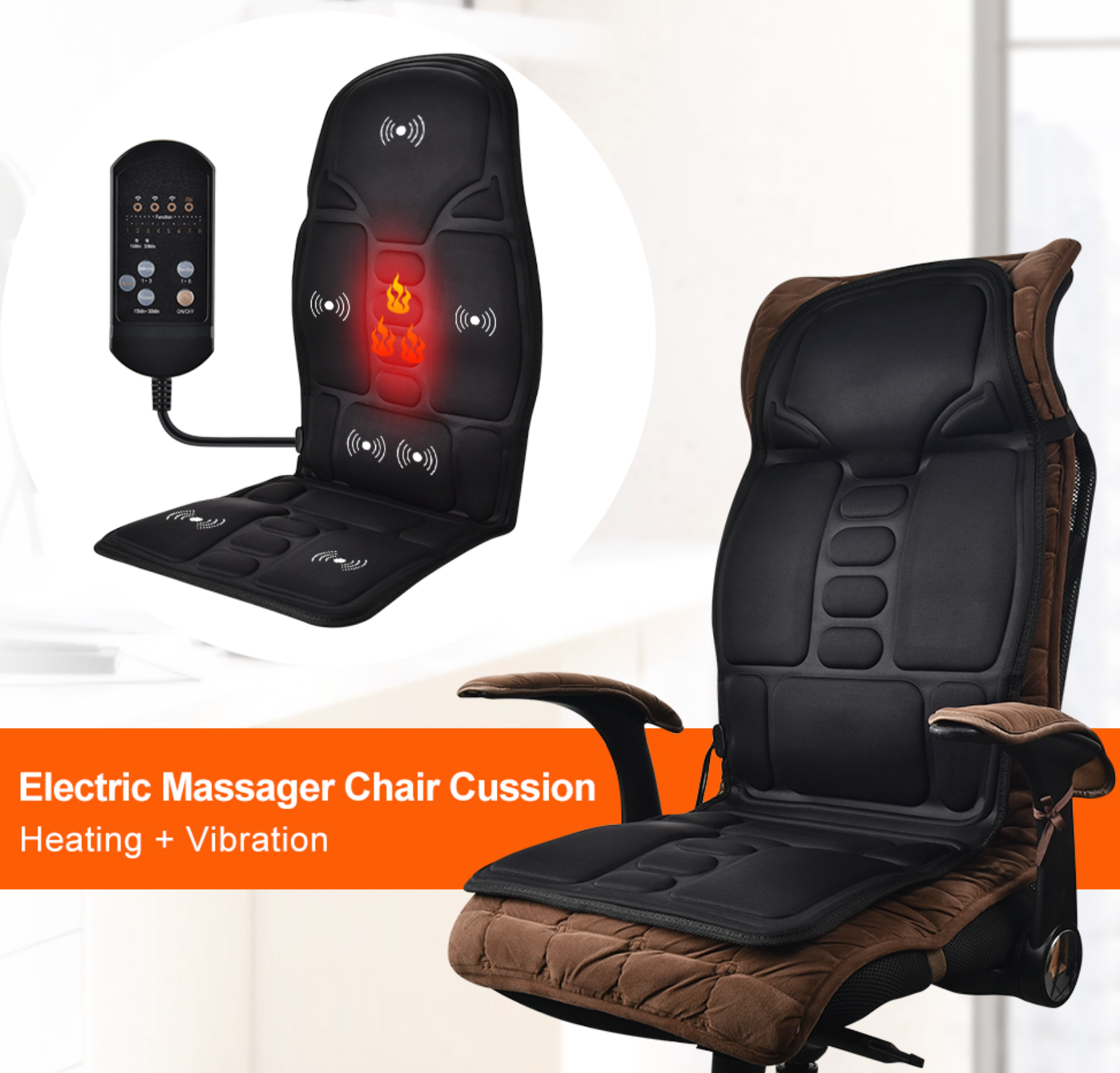 Car Seat Massager with Heat and Vibrate