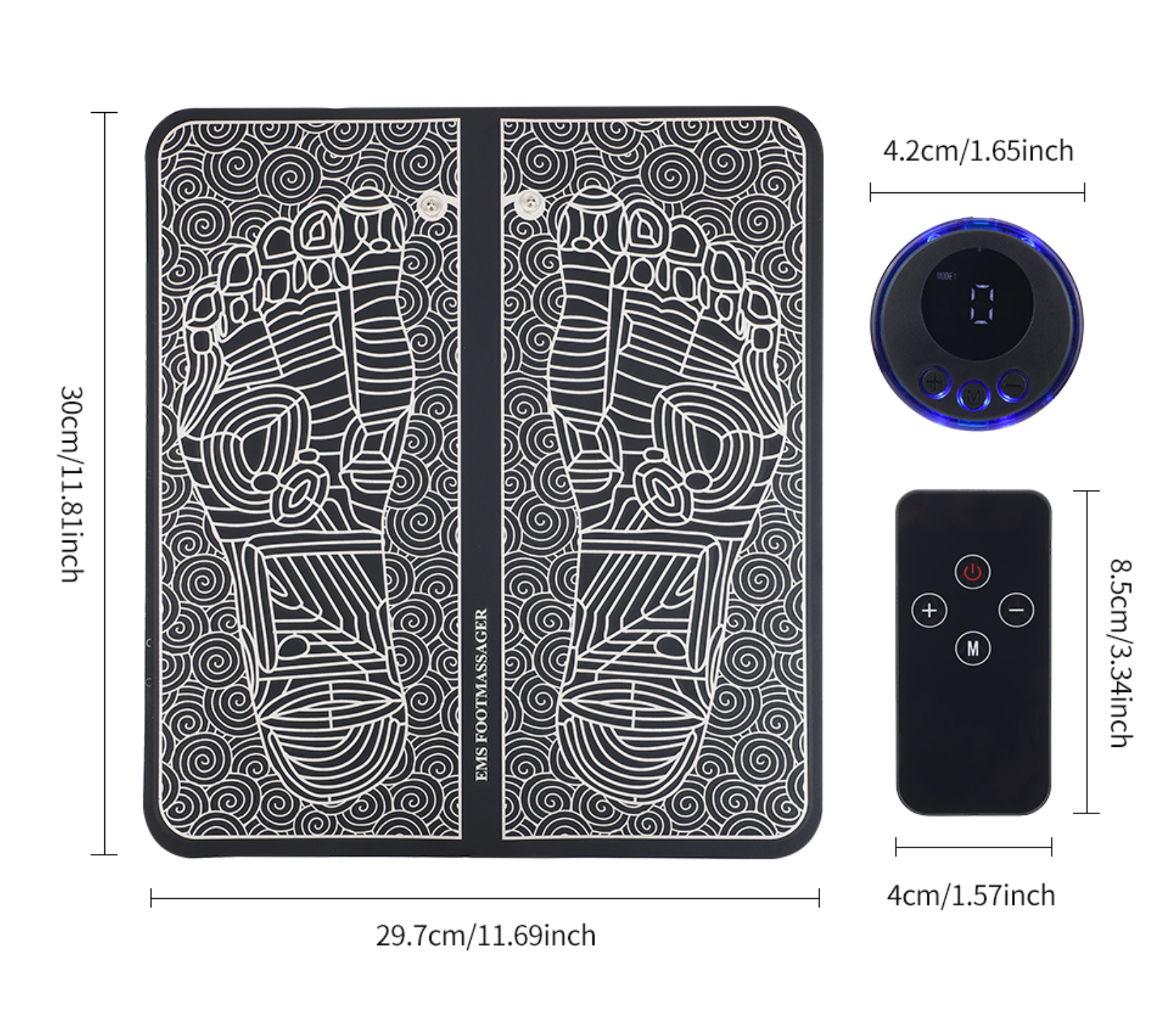 Foot Massager Pain Relief Wireless Electric EMS