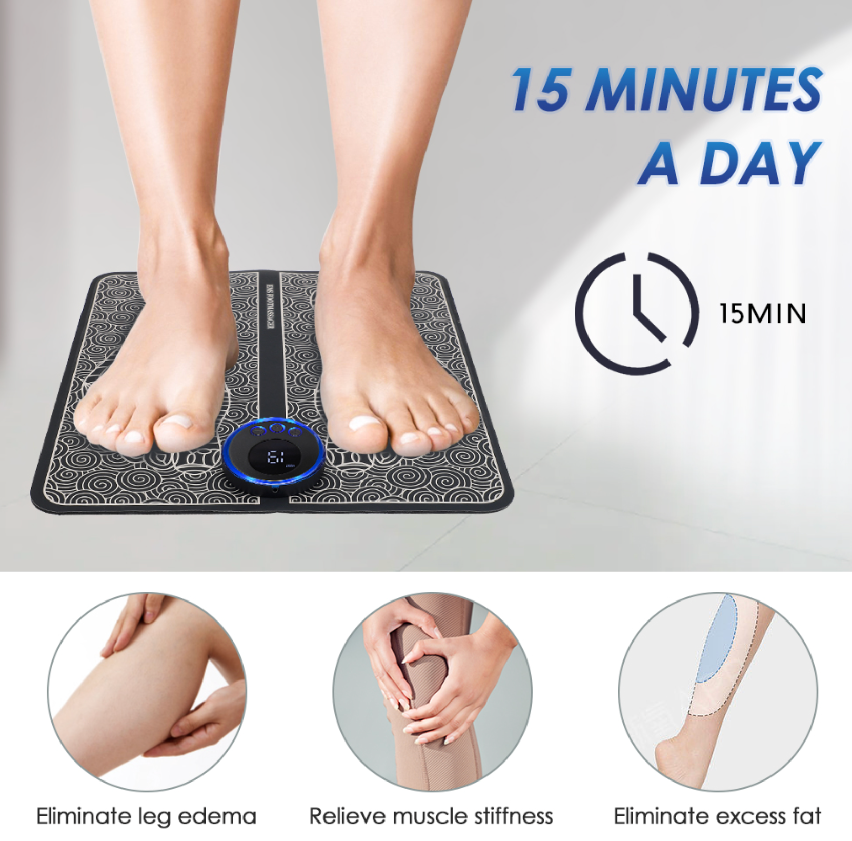 Foot Massager Pain Relief Wireless Electric EMS